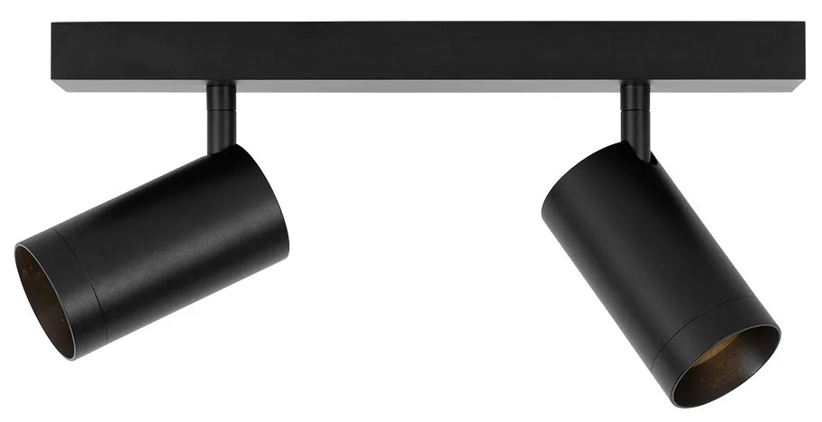 Moderné stropné bodové svetlo čierne nastaviteľné 2-žiarovkové - Jeana Luxe