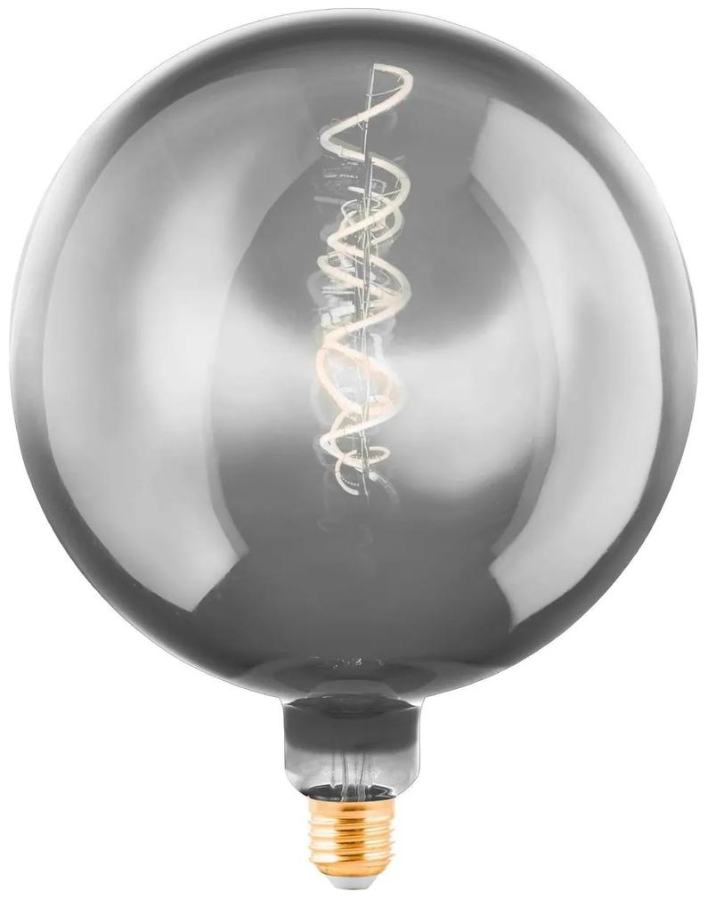 EGLO Stmievateľná filamentová LED žiarovka, E27, G200, 4W, 50lm, 2200K, teplá biela, dymové sklo