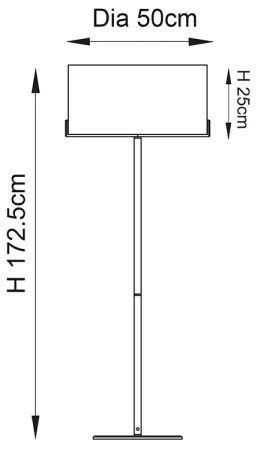 Endon 72634 - Stojacia lampa HAYFIELD 1xE27/40W/230V hnedá/šedá