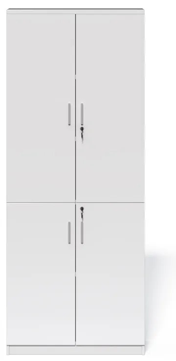 Vysoká kancelárska skriňa Houseland Prime Neo 03 80 cm biela