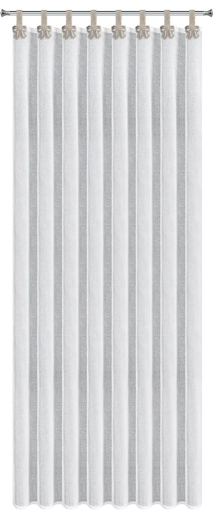 ZÁCLONA NA PÚTKACH MELISA 140X250 CM BIELA