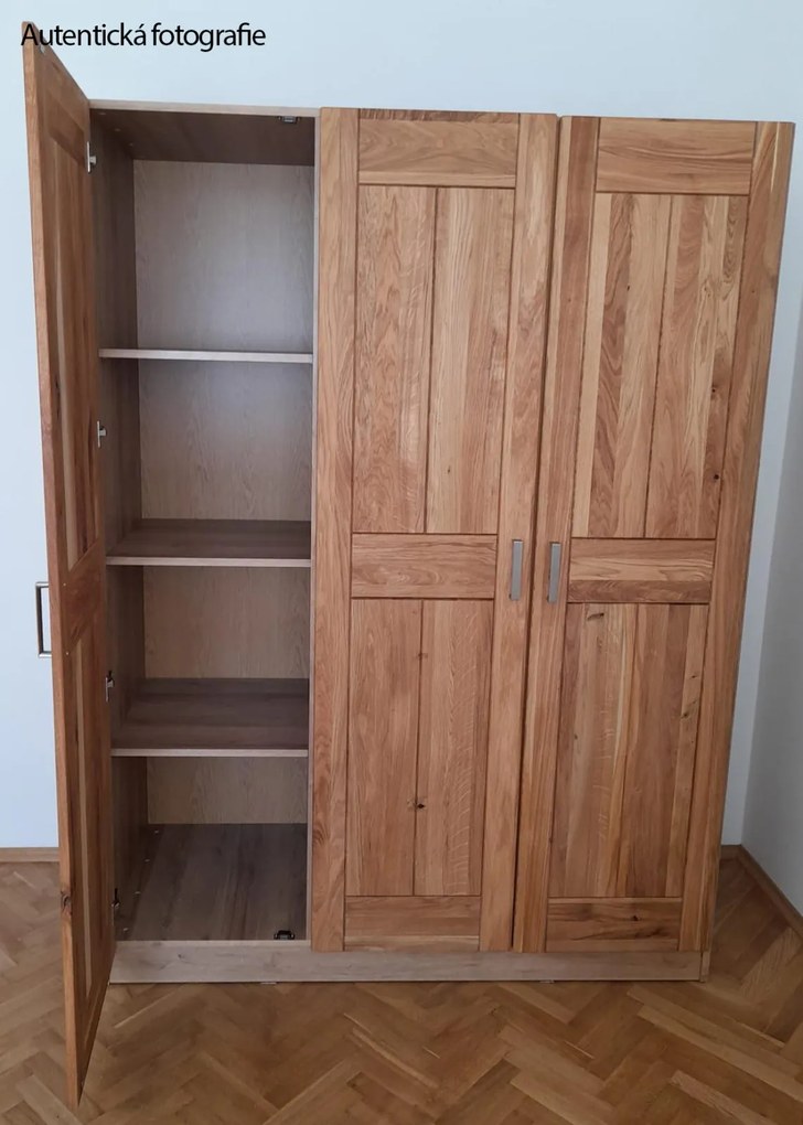 Šatníková skriňa z masívu dub FRED - 2-dverová