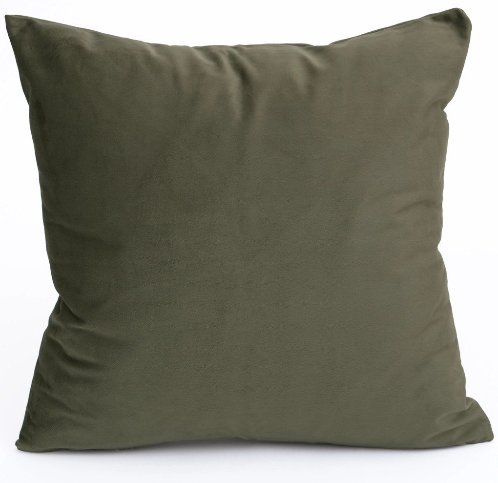 Zamatový obliečka na vankúš Cesar 40 x 40 cm - olivová