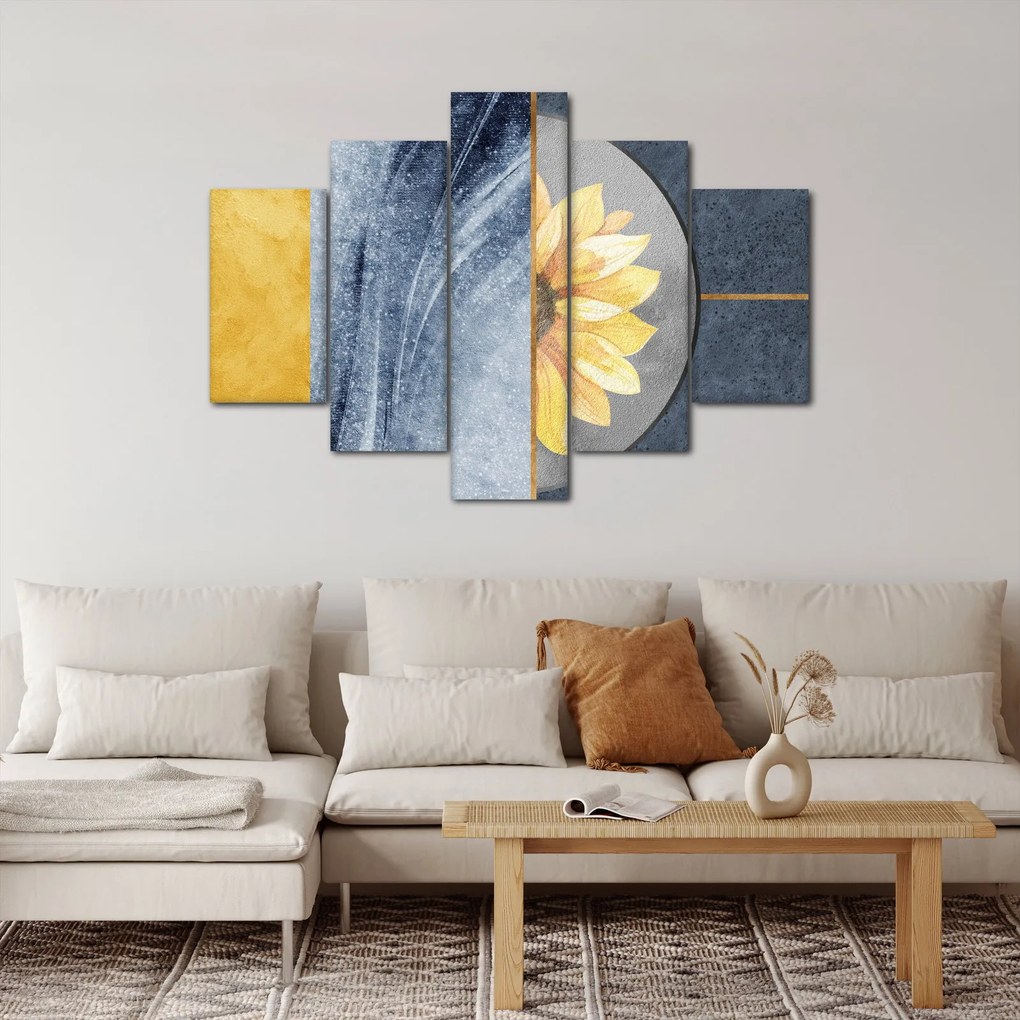 Obraz - Tvary a kvet (150x105 cm)