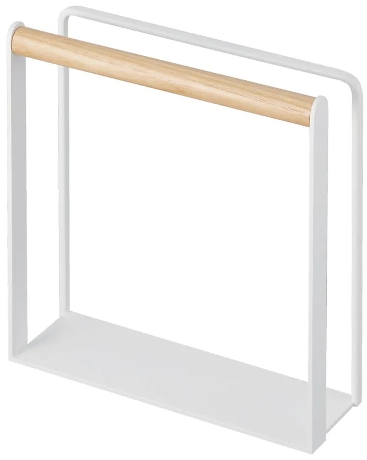 Biely stojan na obrúsky s bukovým drevom Yamazaki Tosca