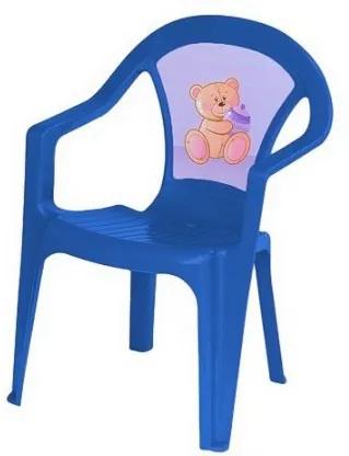 3toysm Inlea4Fun umelohmotná stolička pre deti s motívom - Modrá