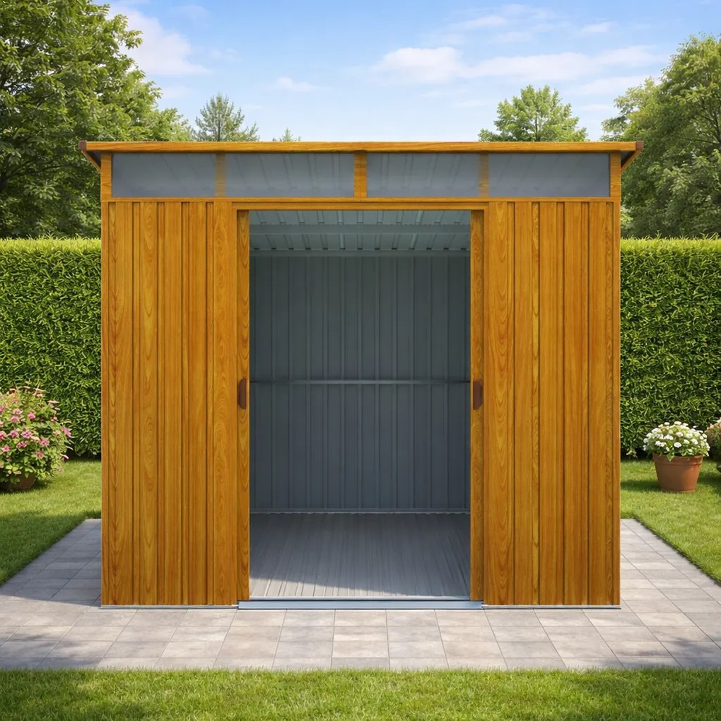 Záhradný domček BestBerg ZD-808RW / 5,6 m² / 236 × 238 × 203 cm / dekor dreva
