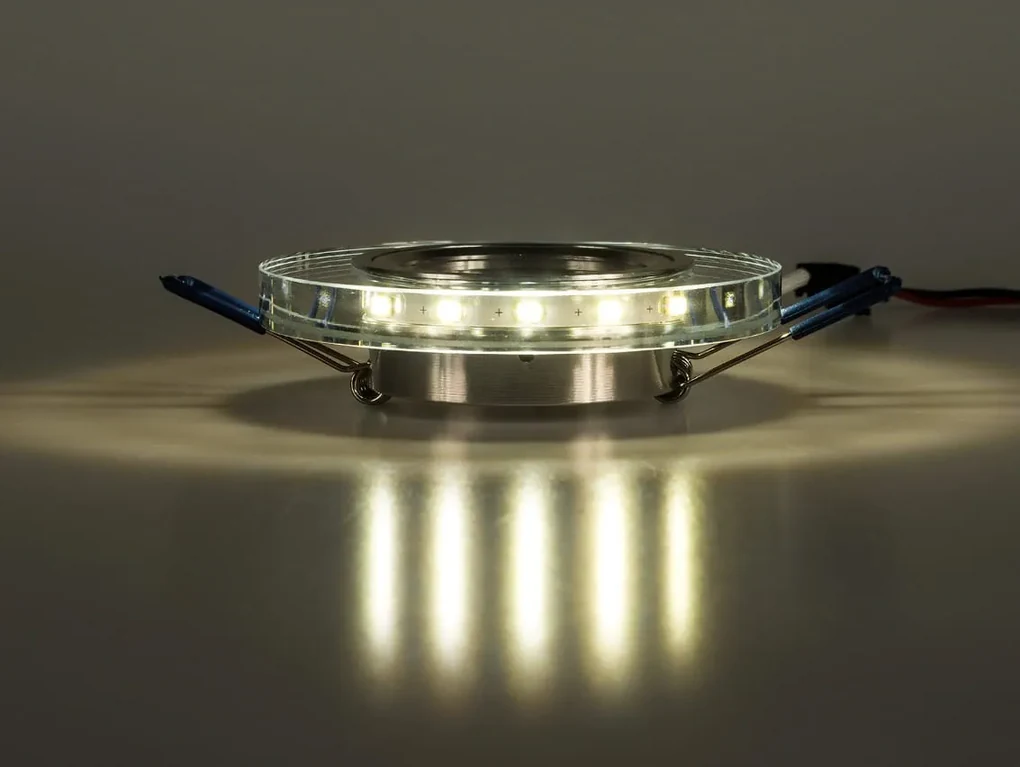 BERGE Podhľadové bodové svietidlo BRG71023 nevýklopné - GU10 - okrúhle + svietiaca LED pásik 3W neutrálna biela
