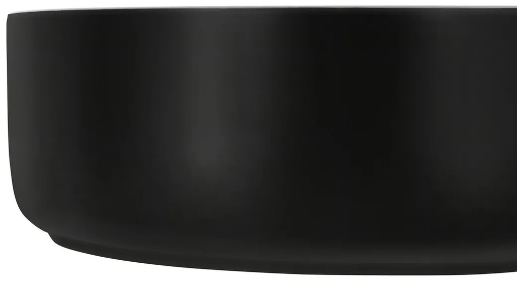 Súprava keramického umývadla s výpustom Jednoduché 36 cm biela/čierna