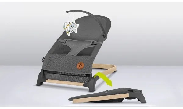 Lionelo - Detská hojdačka JUNE šedá