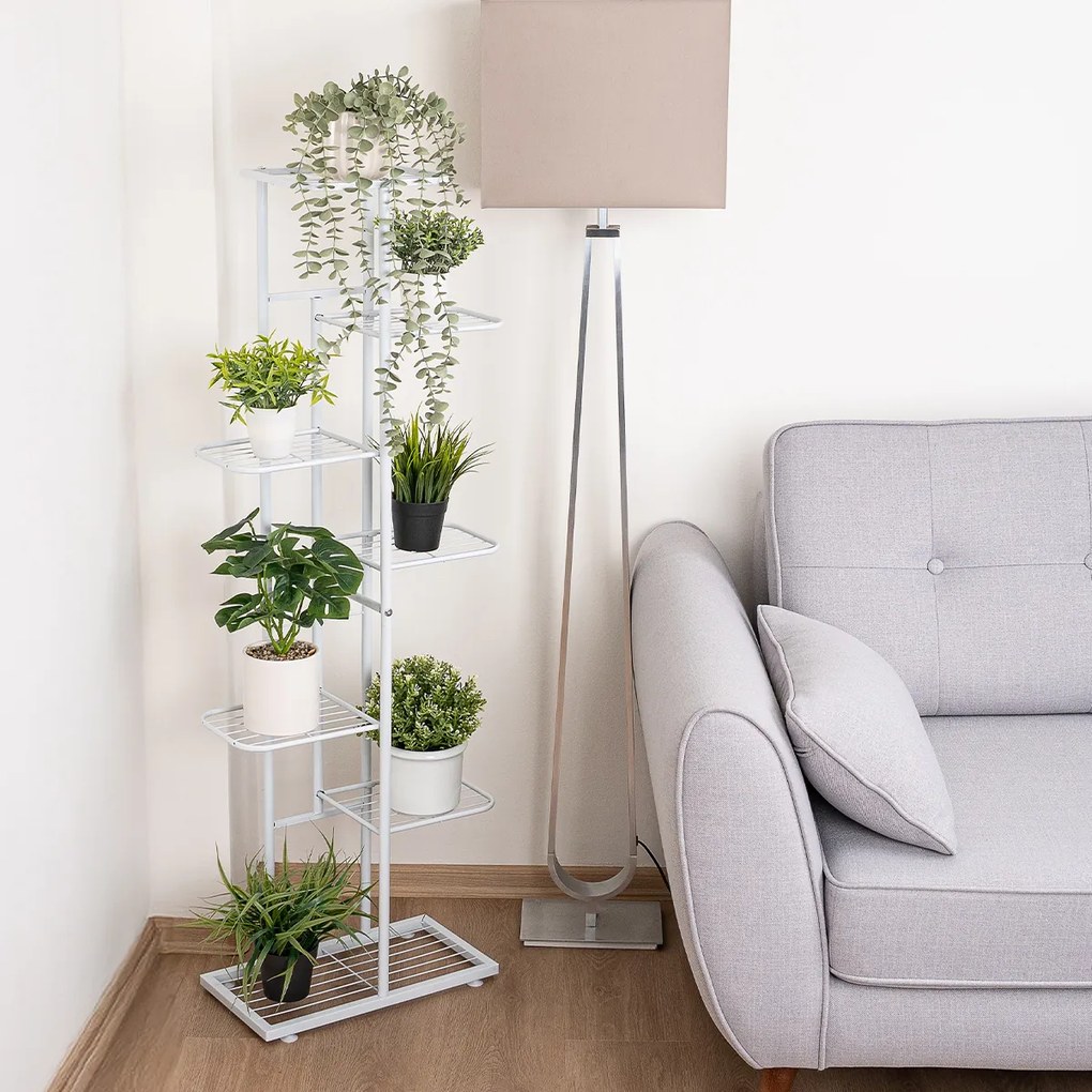 4Home Stojan na kvety Level, biela