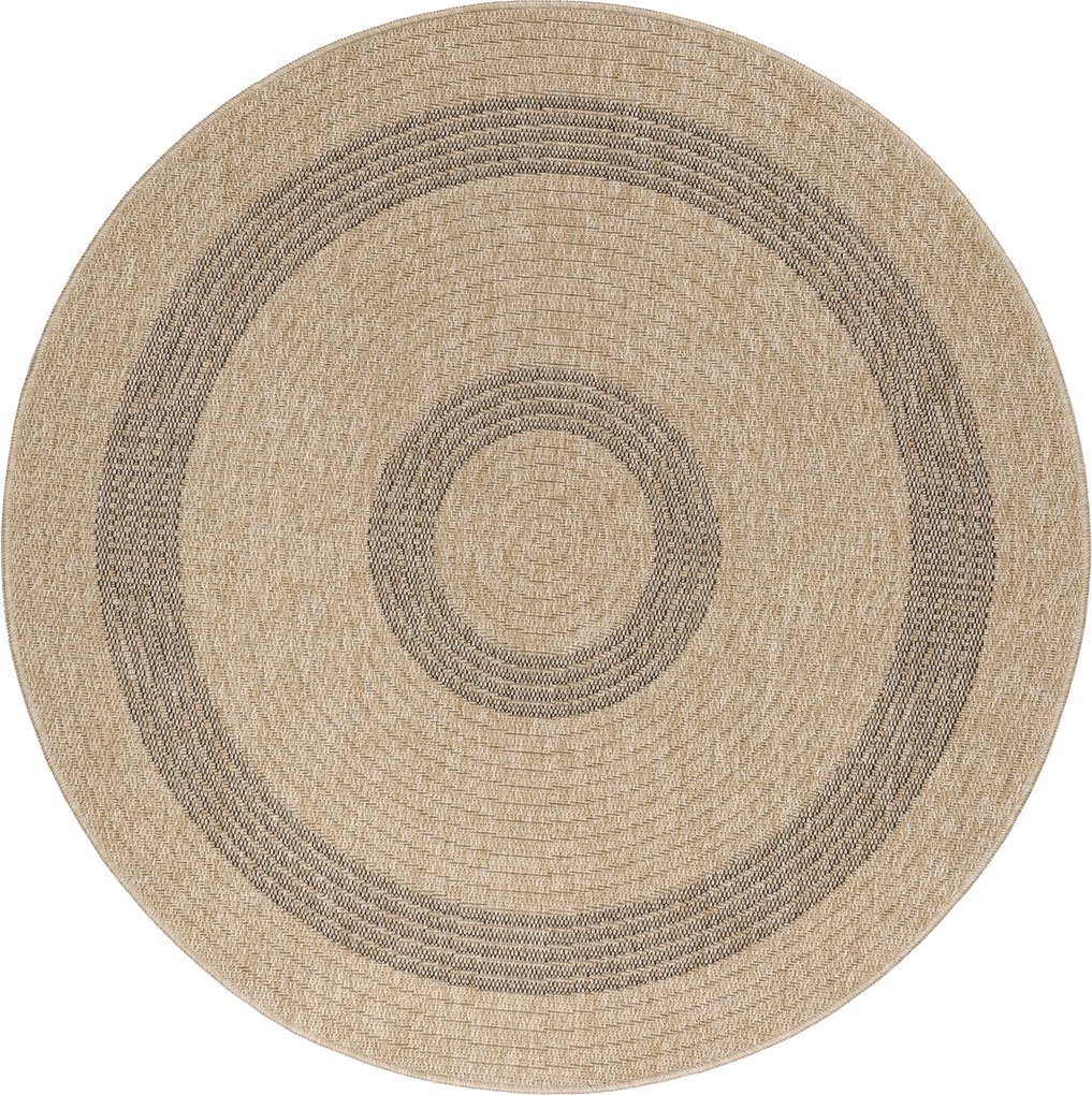 Kusový koberec Comilla 886 Black kruh, 160x160 (priemer) kruh, hnedá, chodba / predsieň, Ayyildiz