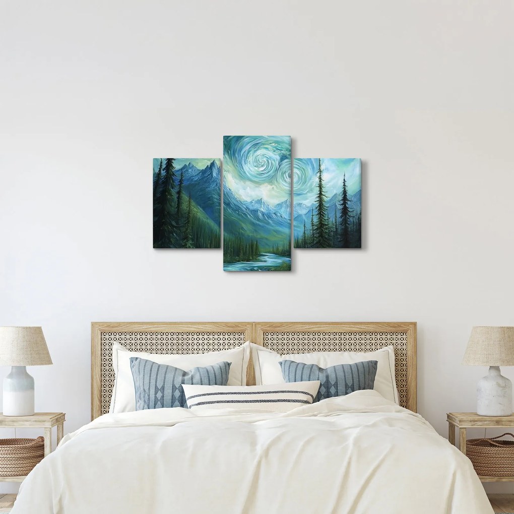 Obraz - Krajina s nádychom Van Gogha (90x60 cm)