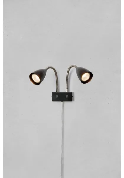 Markslöjd 108901 - Nástenné bodové svietidlo CIRO 2xGU10/7W/230V čierna