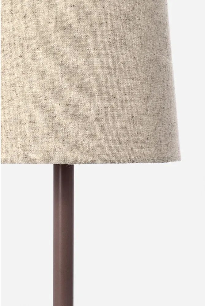 Béžová kovová stolová lampa s textilným tienidlom (výška 60 cm) Assam – Bizzotto