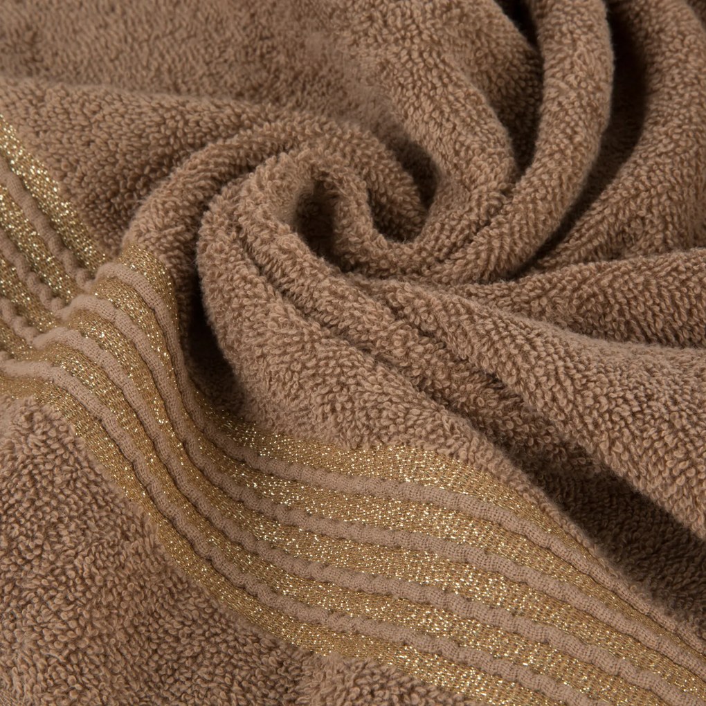 BAVLNENÝ UTERÁK LILA 50X90 CM HNEDÁ