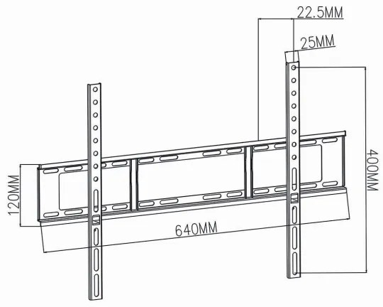 Nedis TVWM1051BK - Nástenný držiak pre TV 37-70” max. 35 kg