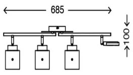 Briloner 3305-047 - LED Bodové svietidlo GLAM 4xLED/4,5W/230V