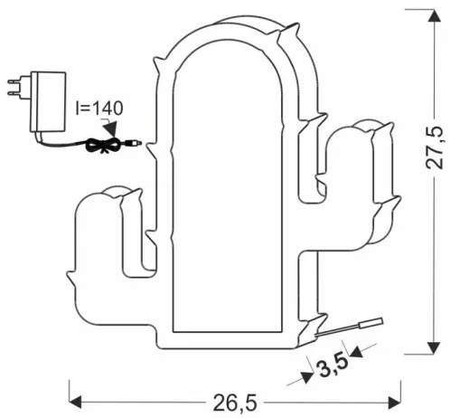 LED Detská stolová lampa CACTUS LED/10W/230V zelená