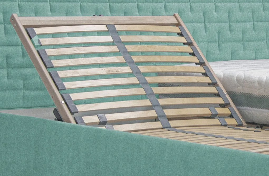 Posteľ Rita 180x200 cm, aqua modro-zelená látka