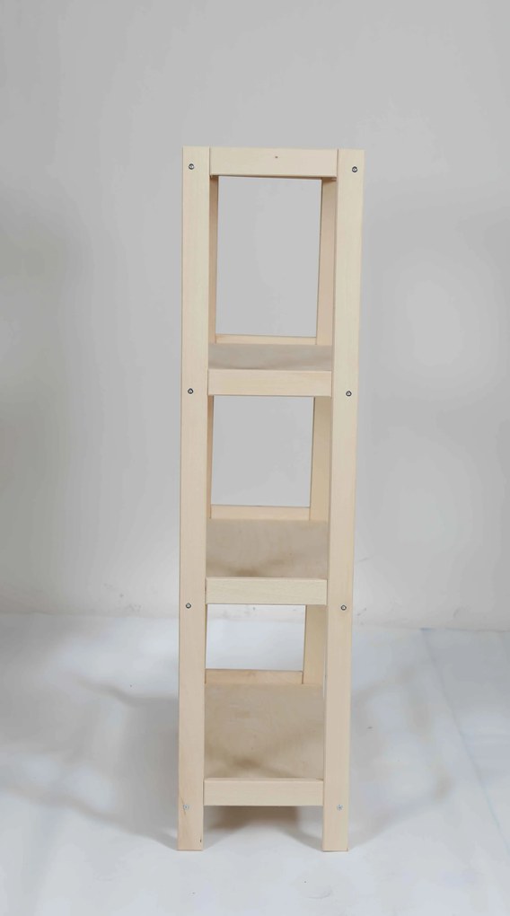 Regál drevený bukový počet políc 4 - 133x80x38 cm