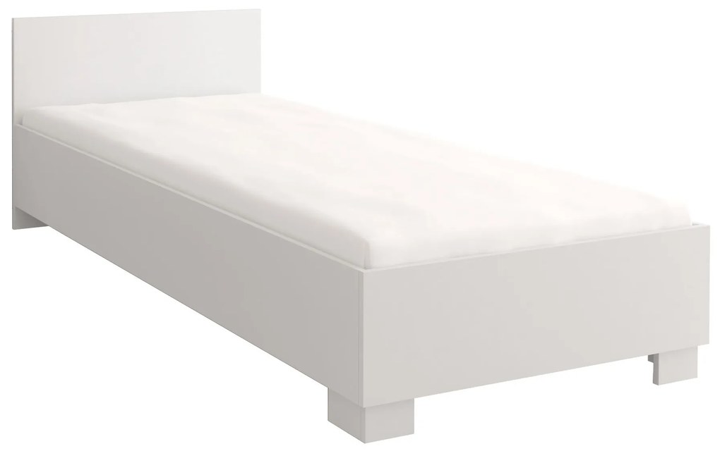 Jednolôžková posteľ 90 cm Oleg I (biela). Vlastná spoľahlivá doprava až k Vám domov. 1071610