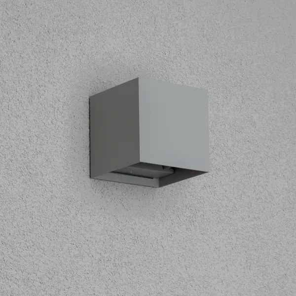 Brilagi - LED Vonkajšie nástenné svietidlo CUBE LED/6W/230V šedá IP54