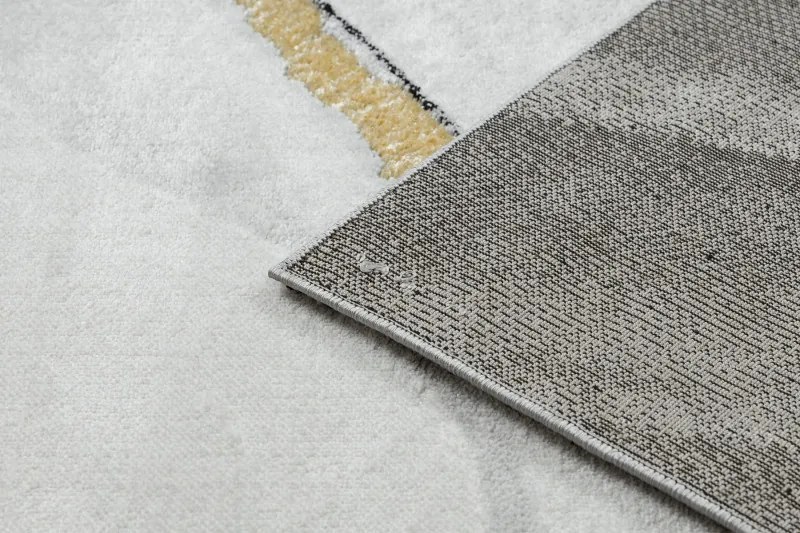 Dywany Łuszczów, Kusový koberec Emerald 1017 black and gold, 180x270, čiernobiela, kancelária