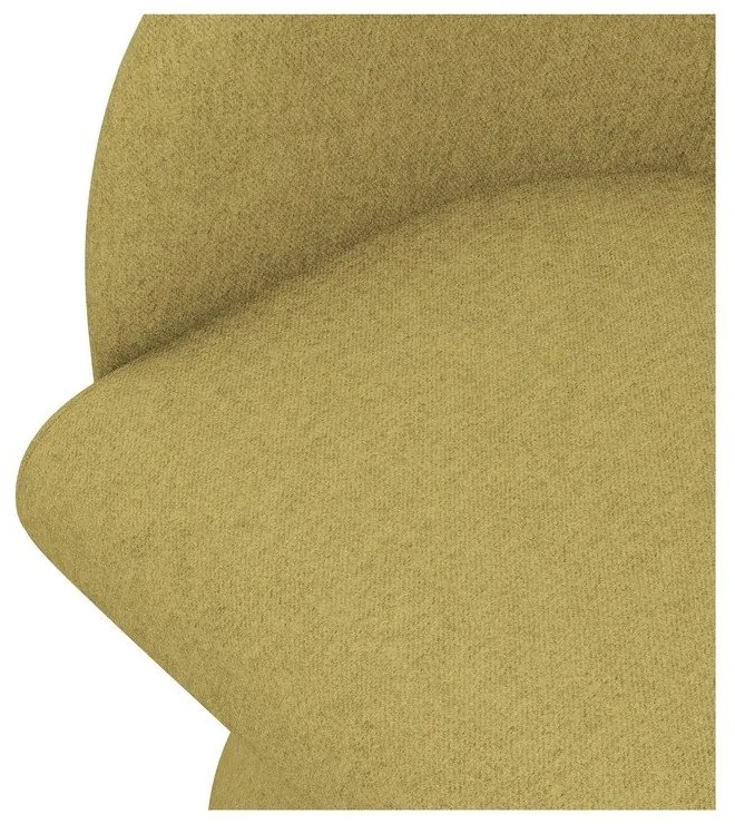 Žlté čalúnené jedálenské kreslo Kanoa – Makamii