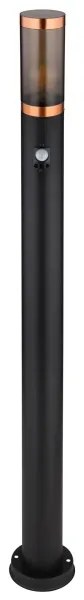 Globo 3159BCS-Von. lampa so senzorom BOSTON 1xE27/15W/230V IP44 110cm čierna/meď