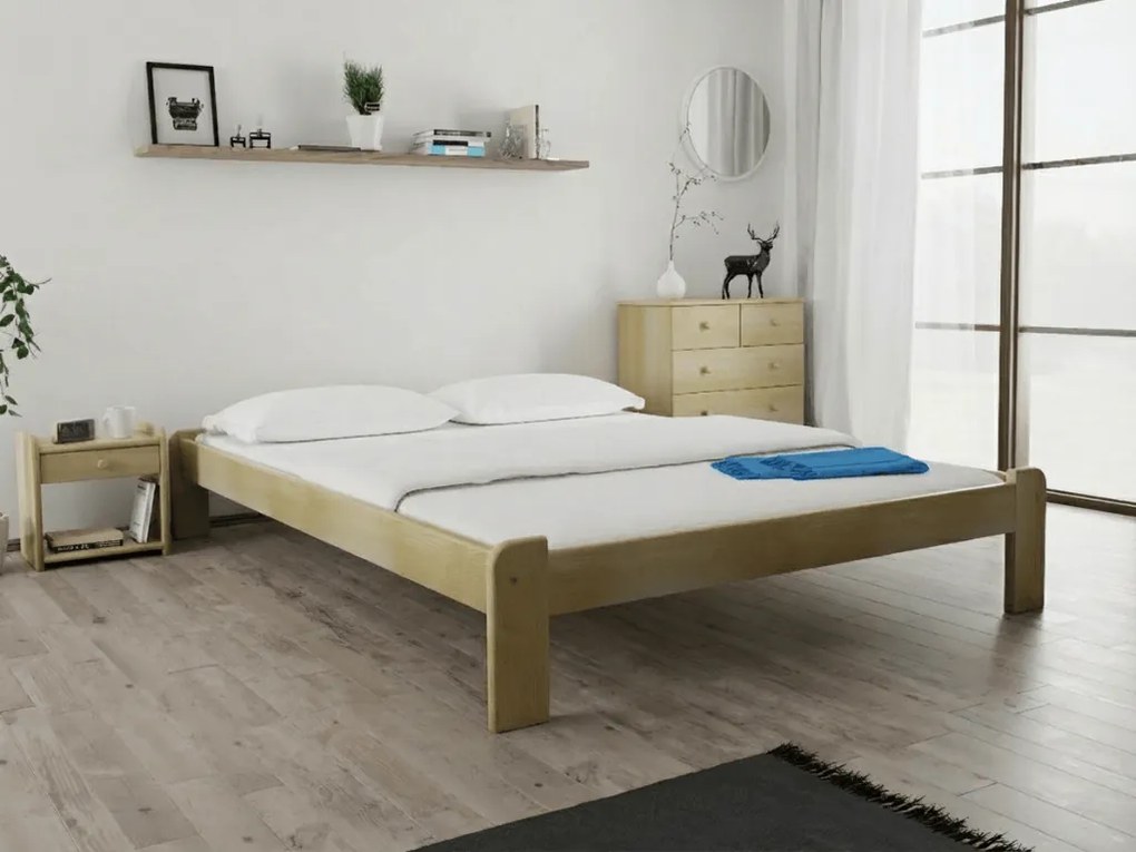 Posteľ Ada 140 x 200 cm, borovica Rošt: S latkovým roštom, Matrac: Matrac SOMMERA 18 cm