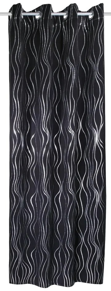 Čierny záves 135x245 cm Waves – Sehlbach