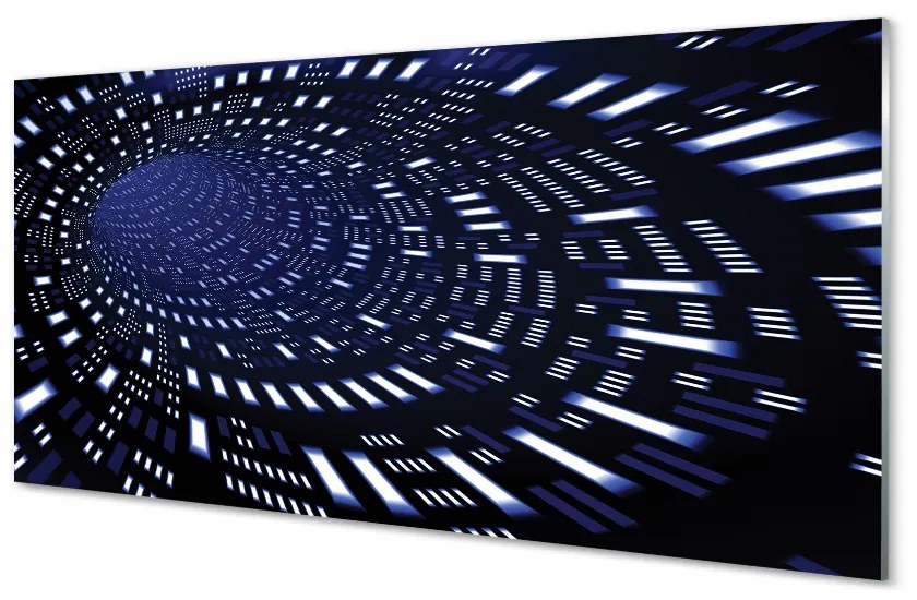 Nástenný panel  Blue 3d tunel 100x50 cm