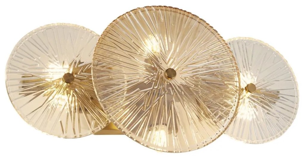 Searchlight 88210-6BZ - Nástenné svietidlo WAGON WHEEL 6xG9/33W/230V mosadz