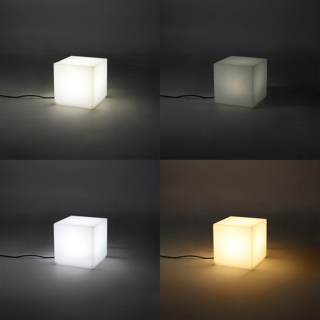 Inteligentná vonkajšia lampa biela 30 cm štvorcová vrátane LED A60 IP44 - Nura