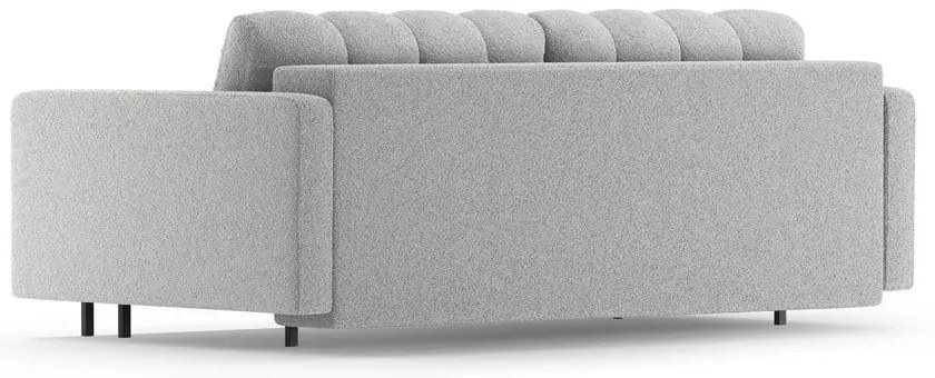 Svetlosivá rozkladacia/s úložným priestorom pohovka z textílie buklé 222 cm Bali – Cosmopolitan Design