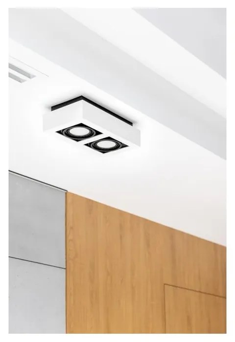 Biele stropné svietidlo s kovovým tienidlom 34x18,5 cm Loid – GTV