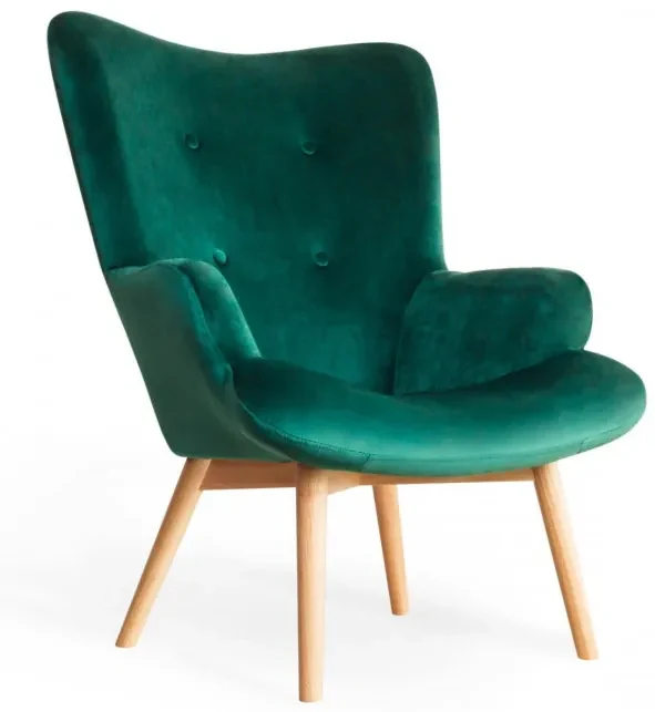 Kreslo MOSS zamatové zelené SS22 925799