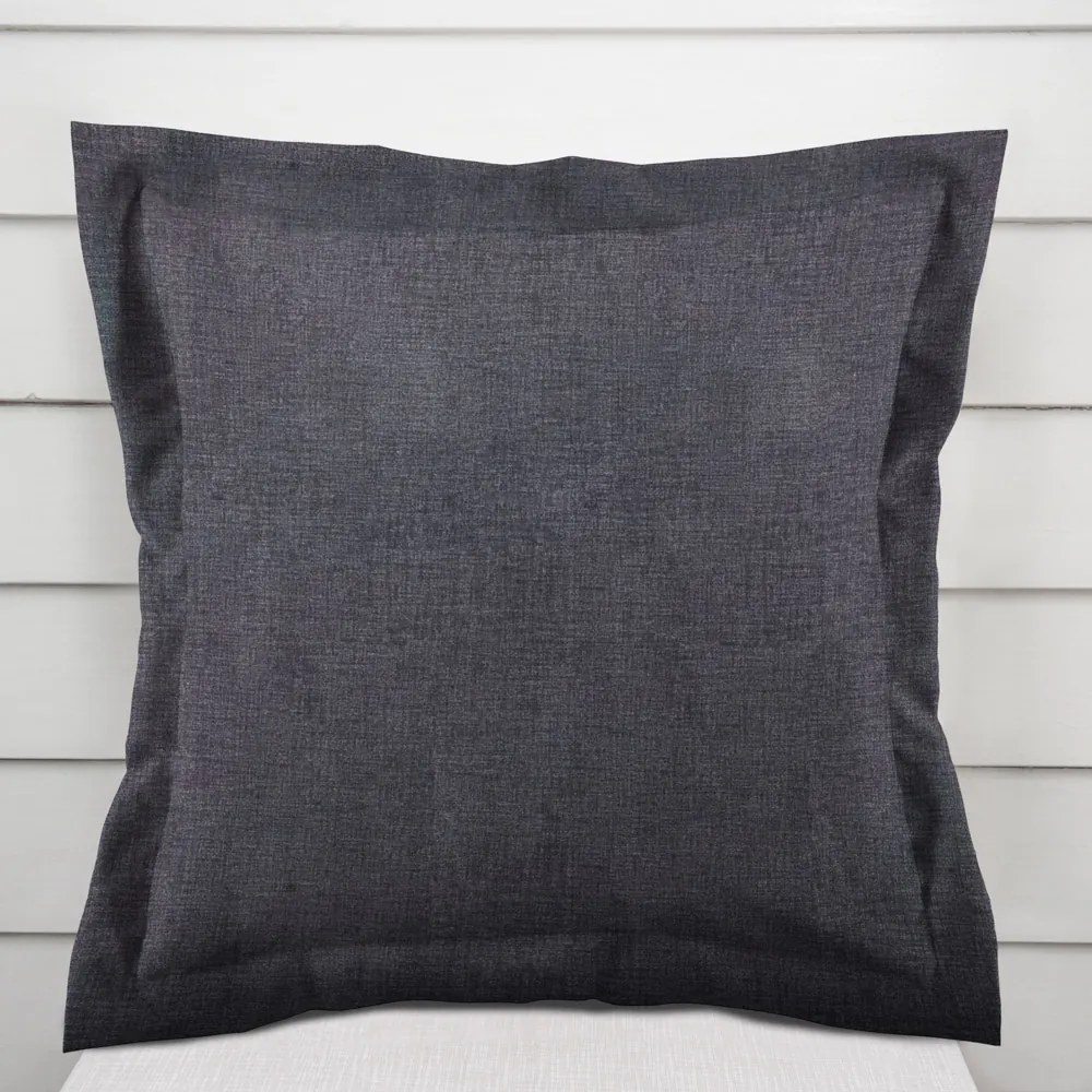 Biante Dekoračná obliečka na vankúš s lemom PML-047 Čiernosivý melír 45 x 45 cm