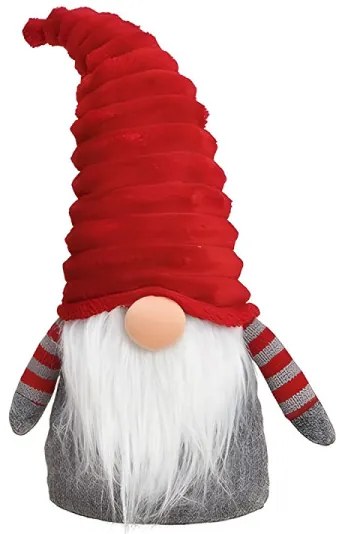 Vianočný trpaslík s červenou tvarovateľnou čiapkou 41 cm