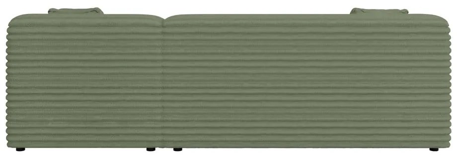 Zelená menčestrová rohová pohovka (pravý roh/s leňoškou) Martin – Ropez