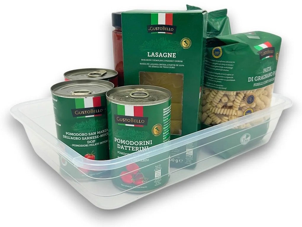 Plochý transparentný box bez veka, miska, L – 35x25x7cm, BOWL