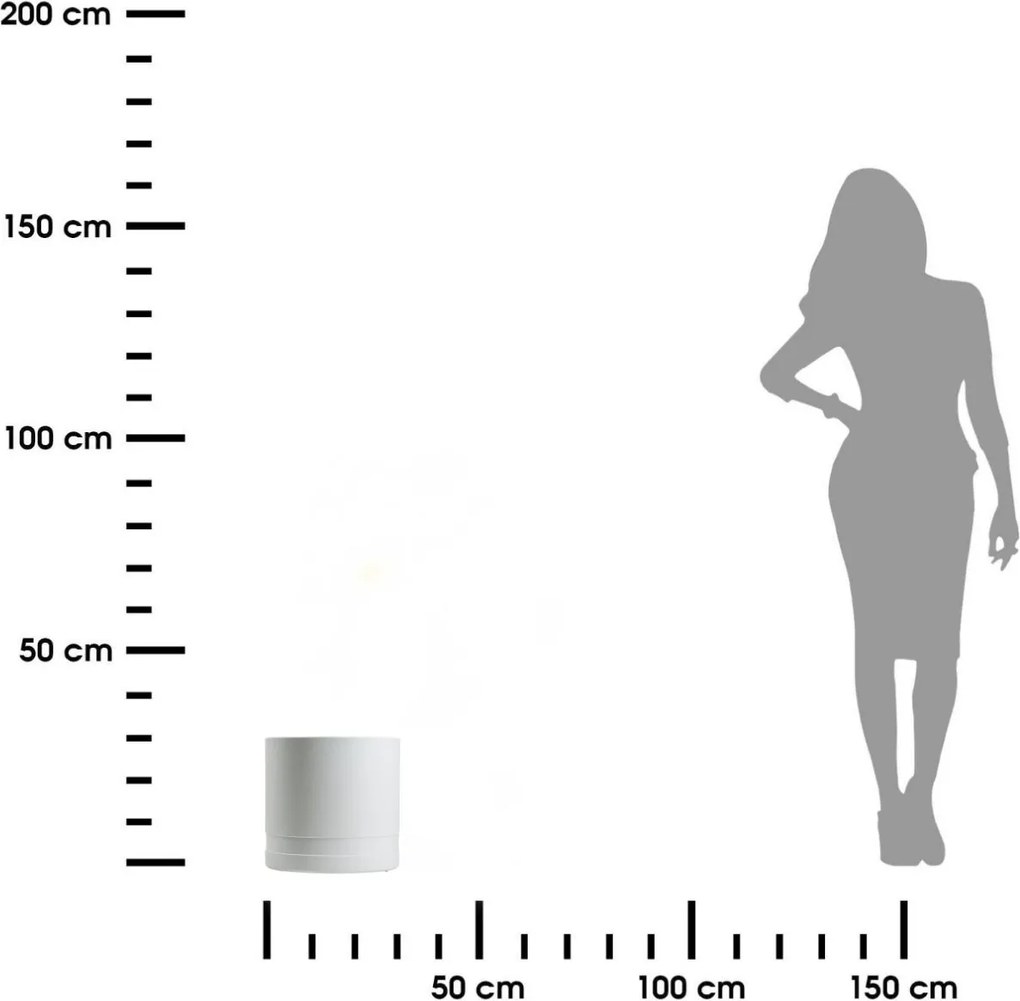 Květináč LUNA Cylinder 30,8 cm bílý
