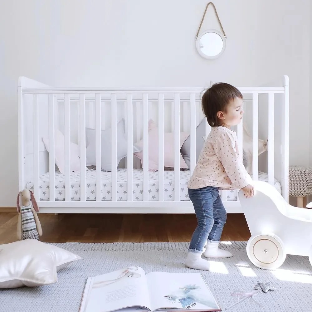 WO Detská postieľka 2v1 Classic Cot Bed 140x70 Variant úložný box: Bez úložného boxu