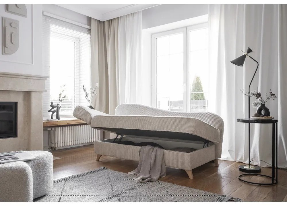 Béžová menčestrová leňoška (ľavý roh) Chic Charlotte – Miuform