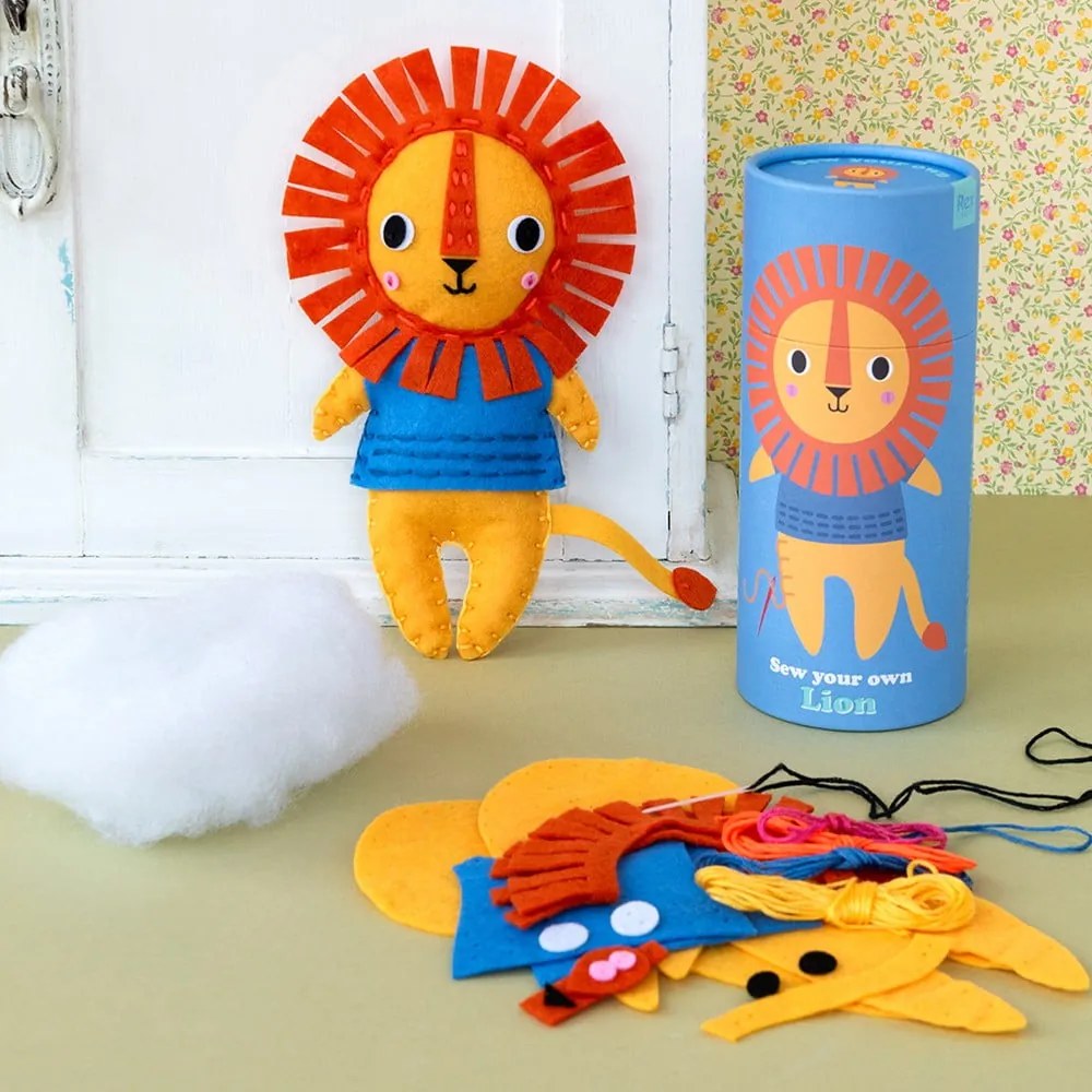 Kreatívna súprava Sew Your Own Lion – Rex London