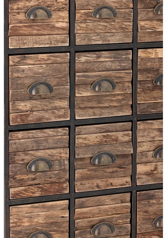 Čierno-hnedá kovová komoda 60,5x92x33,5 cm Matteo – Bloomingville