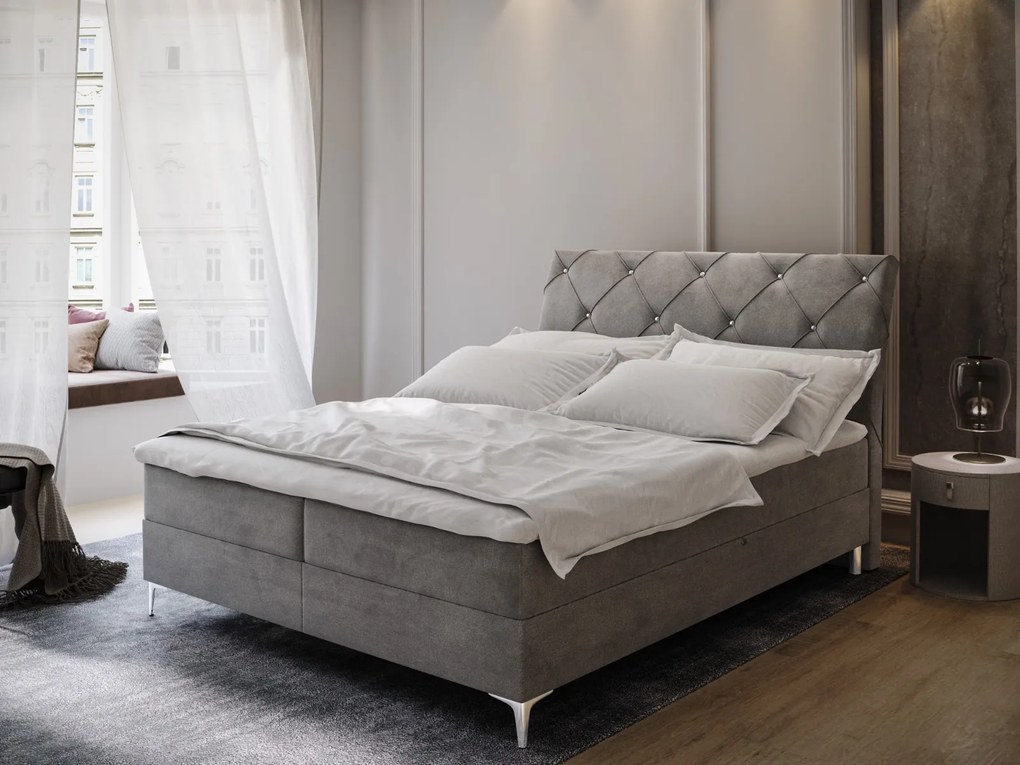 MANŽELSKÁ POSTEĽ ANABEL 180X200 ASTON 17 KRYŠTÁLIKY