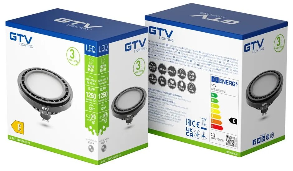 LED žiarovka GU10, 12,5 W – GTV