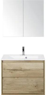 Kúpeľňová zostava Sanox Porto mramor skrinka 70 cm dub svetlý